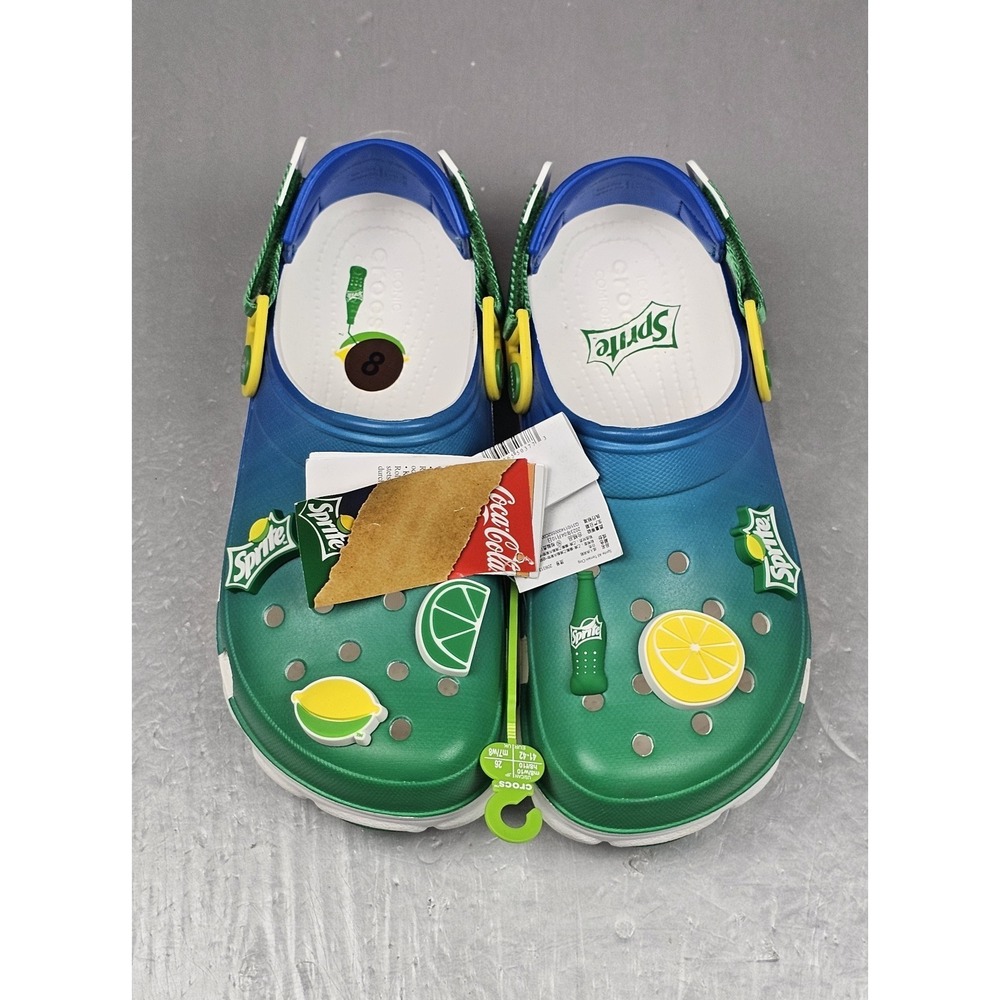 Crocs X Sprite All Terrain‎ Clogs Mens 8 Womens 10 Green 209313-100 NWT